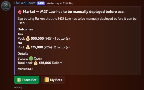 Parlay markets